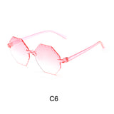 2021 Sun Flower Kids Fashion Flexible Soft Polygon Colorful Sunglasses Whole Children Sun Glasses Cheap With Promotion Logo