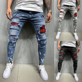 Black Denim Jeans Bulk Wholesale Color Skinny Ripped Men Casual Pants Custom Fall Men Jeans Pants