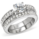 5X016 Rhodium Brass Ring with AAA Grade CZ in
