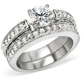 5X016 Rhodium Brass Ring with AAA Grade CZ in