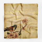 Bird Silk Scarf Bandana Scarf Silk Square Scarf