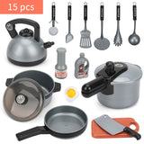 44 Pieces Children Mini Kitchen Toy Cookware Pot Pan Kids Pretend Cook Play Toy Simulation Kitchen Utensils Toys Children Gift