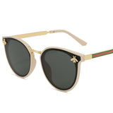 Bee Fashion Sunglasses Square Brand Design Sun Glasses Oculos Retro
