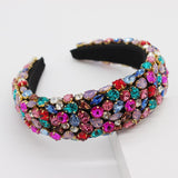 Baroque Hand Made Pearl Beading Gemstone Headband for Women