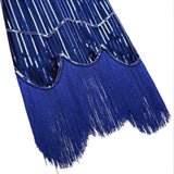 Sleeveless V-Neck Bead Shiny Sequins Fringed Tassels Hem Flapper Woman Cocktail 1920s Dress