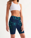 Women's Active Comfort Aloha Mid-Rise Bike Shorts