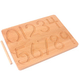 Montessori Mathematics Toy Digitals Board 0-9 Digital Cognition Writing Practice Toys for Children Preschool Training Beech Wood