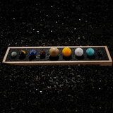 Solar System 9 Planets Natural Gemstone Crystal Ball Set Galaxy Universe