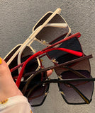Fashion Classic Retro Sunglasses Women Brand Design Woman Sun Glasses Over Size Female Shades Ladies Premium Sunglasses Square