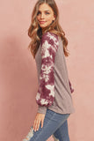 Brushed Hacci Tie Dye Puff Sleeved Top