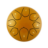 6 Inch Lotus Drum 8 Tone Steel Tongue Drum Percussion Musical Instrument With Drumsticks With a Clean Ethereal Buddha-Like Sound