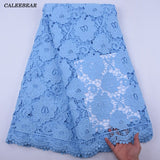 Pure White Guipure Cord Lace Fabric 2020 High Quality Nigerian Laces Fabrics African Water Soluble Lace for Wedding Dress S2021