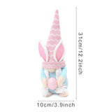 Easter Rabbit Ear With Light Luminous Faceless Gnome Dwarf Dolls Easter