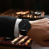 Relogio Masculino CRRJU Watch for Men Black Big Dial Casual Quartz Watches Unique Simple Sport Watches Mesh Waterproof Watch