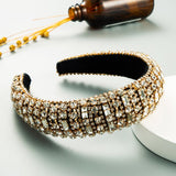 Baroque Hand Made Pearl Beading Gemstone Headband for Women