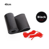 AULLY PARK DIY Leather Cowhide with Needles Thread Car Steering Wheel Cover