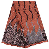 Kalume New Arrival 3D African Dry Lace Fabric Embroidery French Mesh Lace Fabrics With Sequins for Nigerian Party Dresses F1798