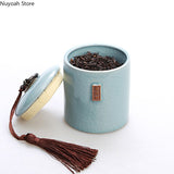 Household Tea Box Ceramic Pot Storage Sealed Pot Coffee Storage Pot