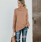 Thick line turtleneck sweater