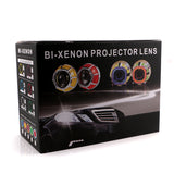 2.5 Inch H1 H4 H7 Car Led Headlight Kit With Ccfl Double Angel Eyes HID Bulbs Xenon BI Led Projector Lens Free Shipping