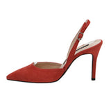 Women Sandals Sexy Summer High Heels Brand Woman Party Shoes Slingback Pointed Toe Buckle Strap Female Dress Shoes Plus Size