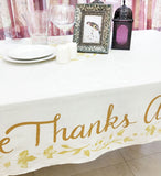 Luxury 102" Cotton Linen Dining Table Cloth Oblong  for Thanksgiving