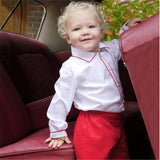 HOT Boys Gentleman Suit with Long Sleeve Shirt+Short Pants for Children