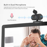 Webcam 2K Mini Streamcam Webcam for Smart TV With Cover and Stand