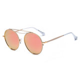 FAIRFAX | CA10 - Polarized Circle Round Brow-Bar Fashion Sunglasses