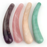 Wholesale Crystal Bend  Polished Wands Healing  Rose Quartz Crystal Dildo for Women