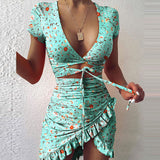 Wholesale Leopard Print Casual Dresses 2021 New Arrival Sleeeveless Side Split Womens Dress Fashion Streetwear