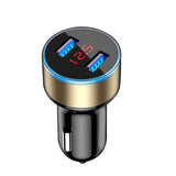 Suhach Dual USB Car Charger Adapter 3.1A Digital LED Voltage/Current Display Auto Vehicle Metal Charger for Smart Phone/Tablet