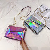 Contrast PU Leather Crossbody Shoulder Messenger Bag