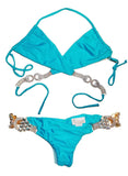 Gina Impressive Top & Skimpy Bottom - Turquoise