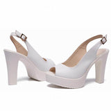 GKTINOO Plus Size 43 Women Platform High Heels
