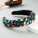Baroque Hand Made Pearl Beading Gemstone Headband for Women