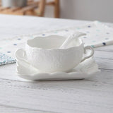 Guci the Soup Spoon With Ears Tray Soup Bowl Fanpen Deep  Bowl Ceramic Salad Bowl