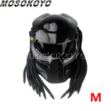 Predator Motorcycle Carbon Fiber Full Face Helmet Black High Quality Universal Iron Warrior Man Helmets DOT Safety Certification