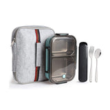 Eco Friendly Leakproof Bento Lunch Box Removable Stainless Steel Bento Lunch Box 2-Compartment Portion Control Food Container