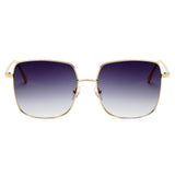 ENOCH | S2068 - Women Metal Flat Lens Square Sunglasses