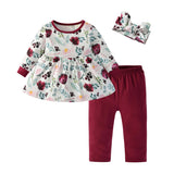 Toddler Girls Cute Casual Floral Top and Pants Set