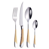Kitchen Tableware Gold Cutlery Set Stainless Steel Cutlery Set Gold Fork