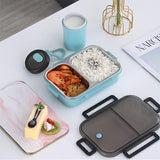 Eco Friendly Leakproof Bento Lunch Box Removable Stainless Steel Bento Lunch Box 2-Compartment Portion Control Food Container