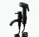 Black Handheld Bidet Spray ABS Shower Sprayer Set Toilet Faucet