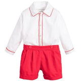 HOT Boys Gentleman Suit with Long Sleeve Shirt+Short Pants for Children
