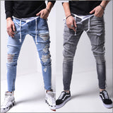 Ripped Washed Skinny Denim Jeans