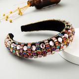 Baroque Hand Made Pearl Beading Gemstone Headband for Women