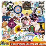 Mix Styles Anime Stickers Cute Cartoon Animal Neon Light Butterfly DIY Sticker Decals for Laptop Car Luggage Bicycle Guitar Toys