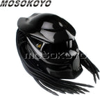 Predator Motorcycle Carbon Fiber Full Face Helmet Black High Quality Universal Iron Warrior Man Helmets DOT Safety Certification