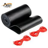 AULLY PARK DIY Leather Cowhide with Needles Thread Car Steering Wheel Cover